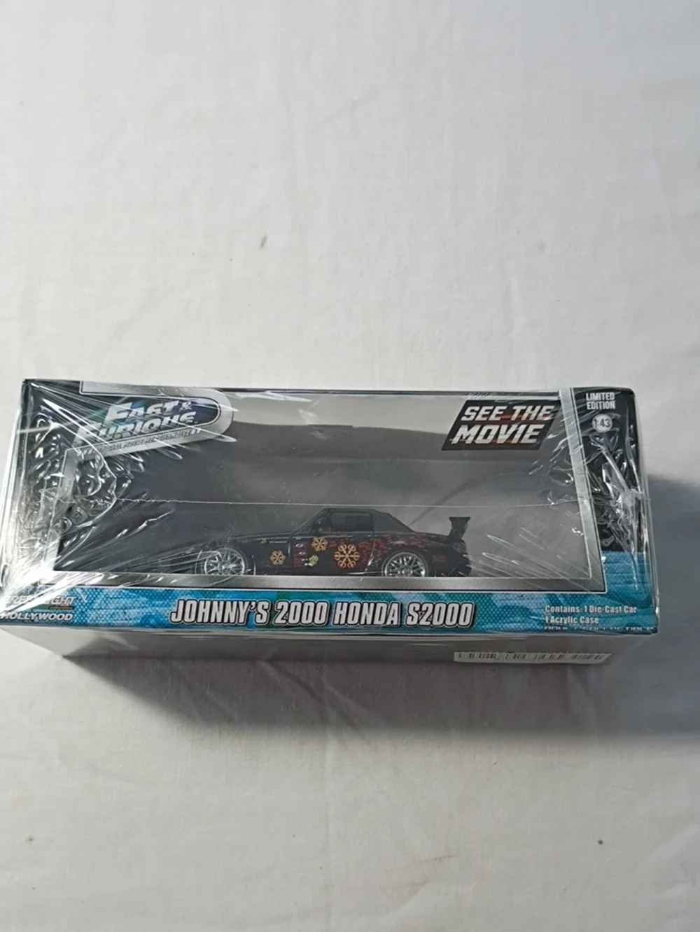 NIB Johnny's 2000 Honda S2000 Die-Cast Model Car - Black Fast & Furious Limited